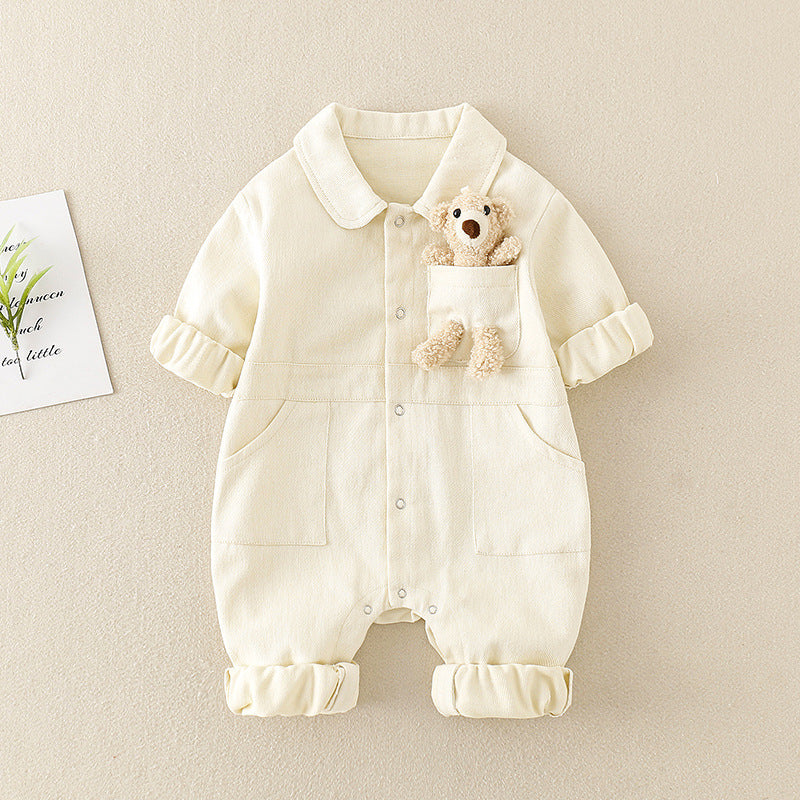 Combinaison longue bébé unisexe en coton