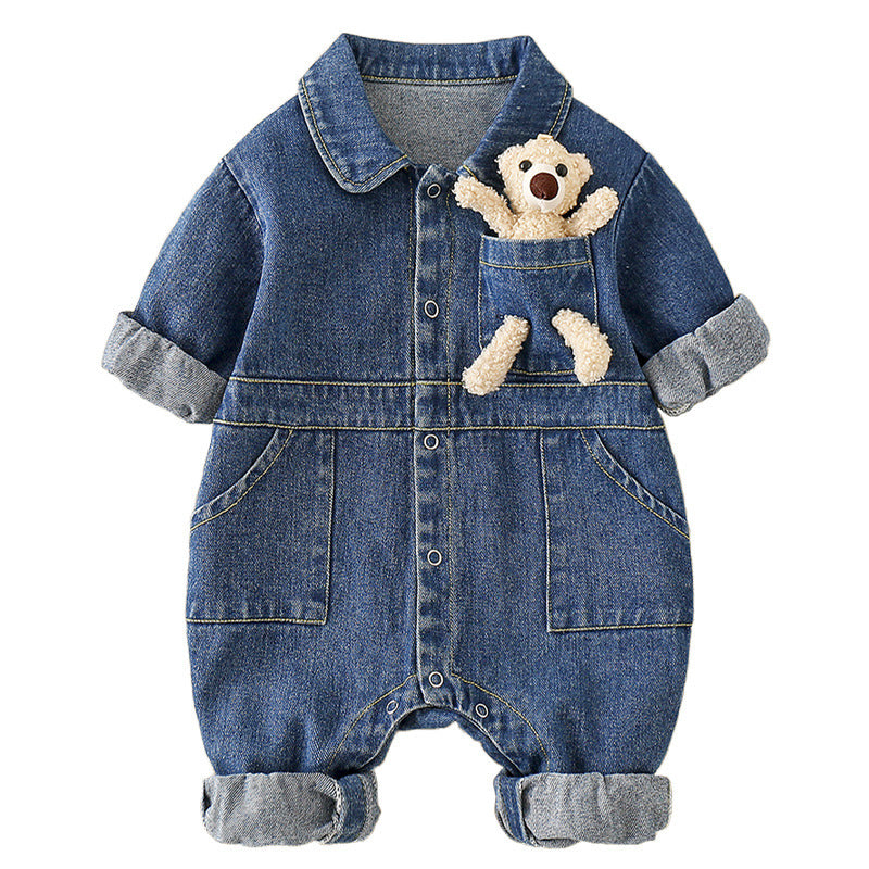 Combinaison longue bébé unisexe en coton