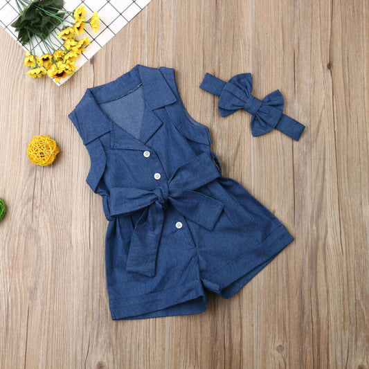 Combinaison bébé sans manches 100% coton – Idéale printemps / été