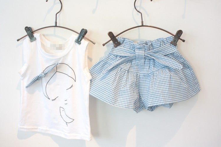 Ensemble fille – Débardeur + Short en coton
