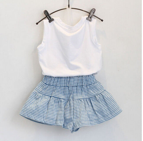 Ensemble fille – Débardeur + Short en coton