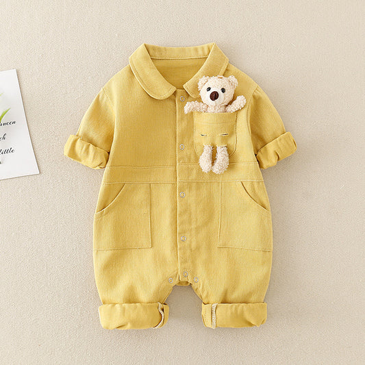 Combinaison longue bébé unisexe en coton