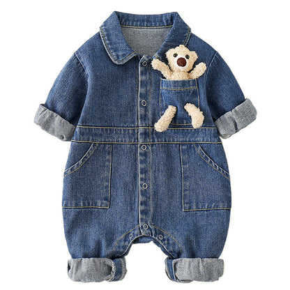 Combinaison longue bébé unisexe en coton