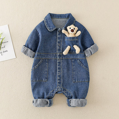 Combinaison longue bébé unisexe en coton