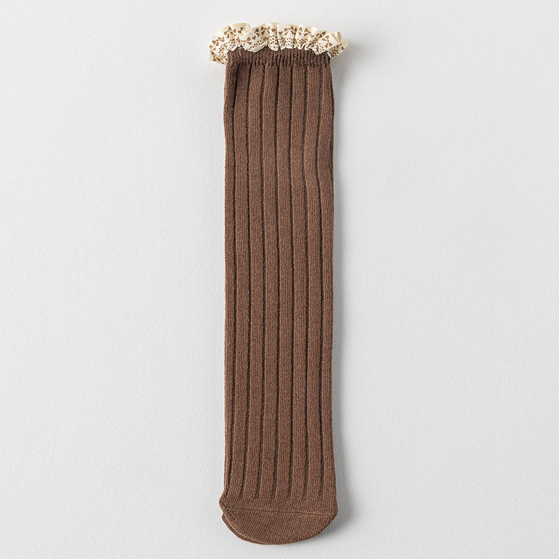 Chaussettes Montantes Bébé Fille – Dentelle Frou-Frou
