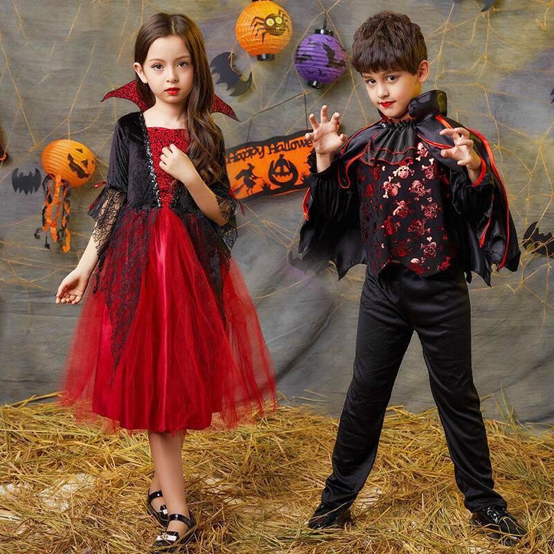 Costume Vampire Enfant – Robe de Sorcière Noire ou Magicien