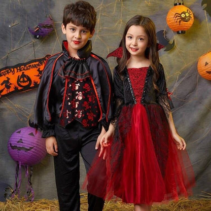 Costume Vampire Enfant – Robe de Sorcière Noire ou Magicien
