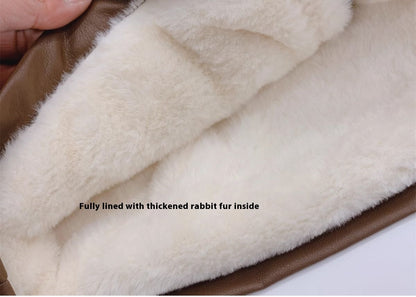 Manteau d’hiver doublure polaire pour fille — coupe mi-longue