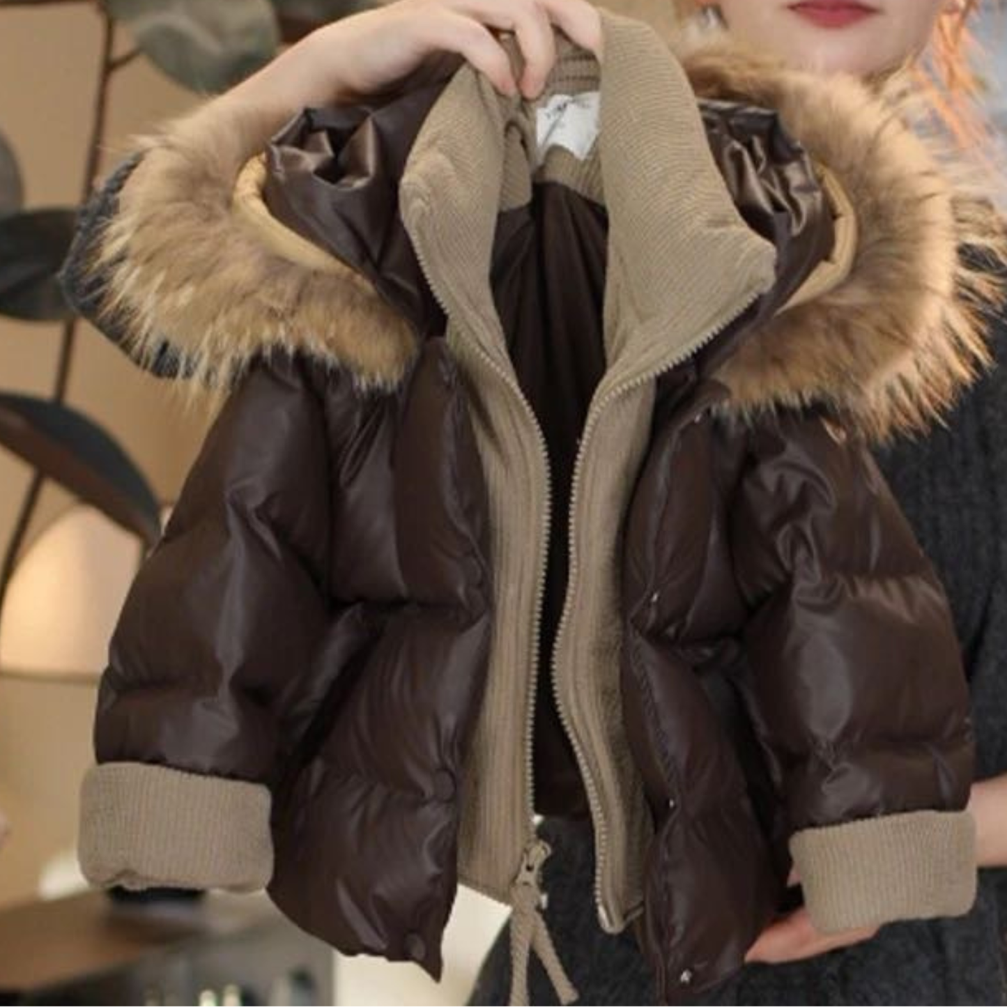 Doudoune Enfant Mixte Marron – Hiver 2025