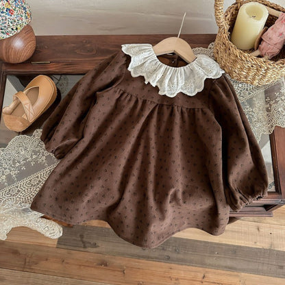 ensemble-fille-robe-marron-cardigan-beige-5