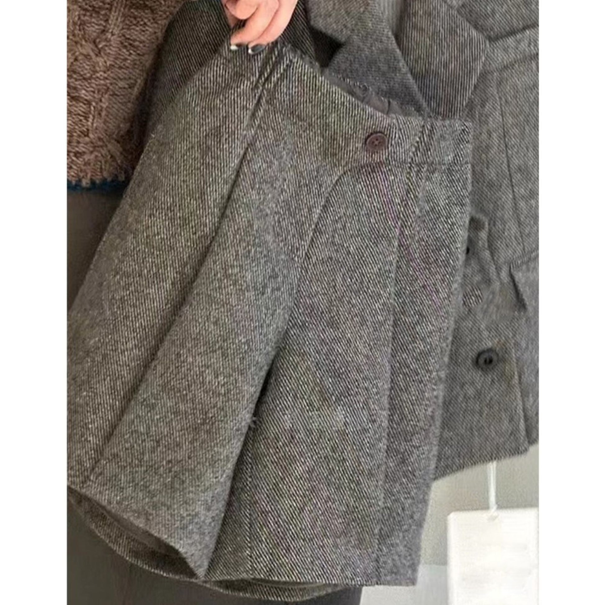 ensemble-fille-short-veste-laine-gris