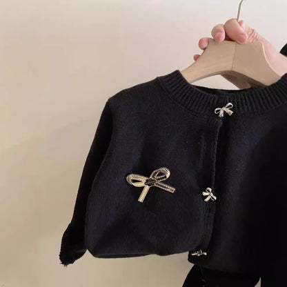 Ensemble Jupe & Gilet Tricoté Fille