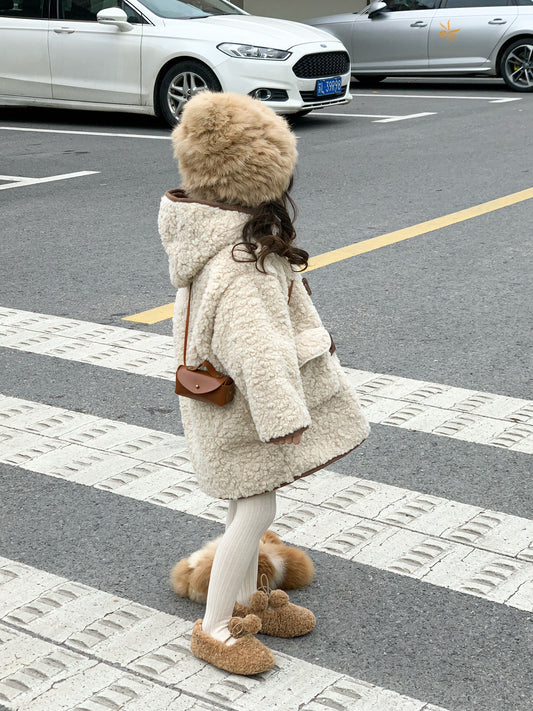 manteau-fille-hiver-cuir-agneau-mi-long