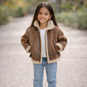 Veste Enfant Doublée Polaire en Daim