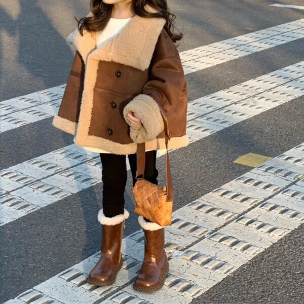 manteau-fille-hiver-2024-cuir-daim-epais Product Variation
