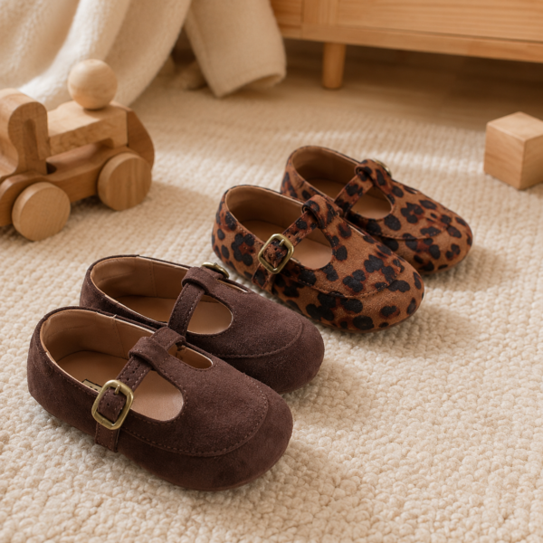Chaussures d’enfants sur tapis doux